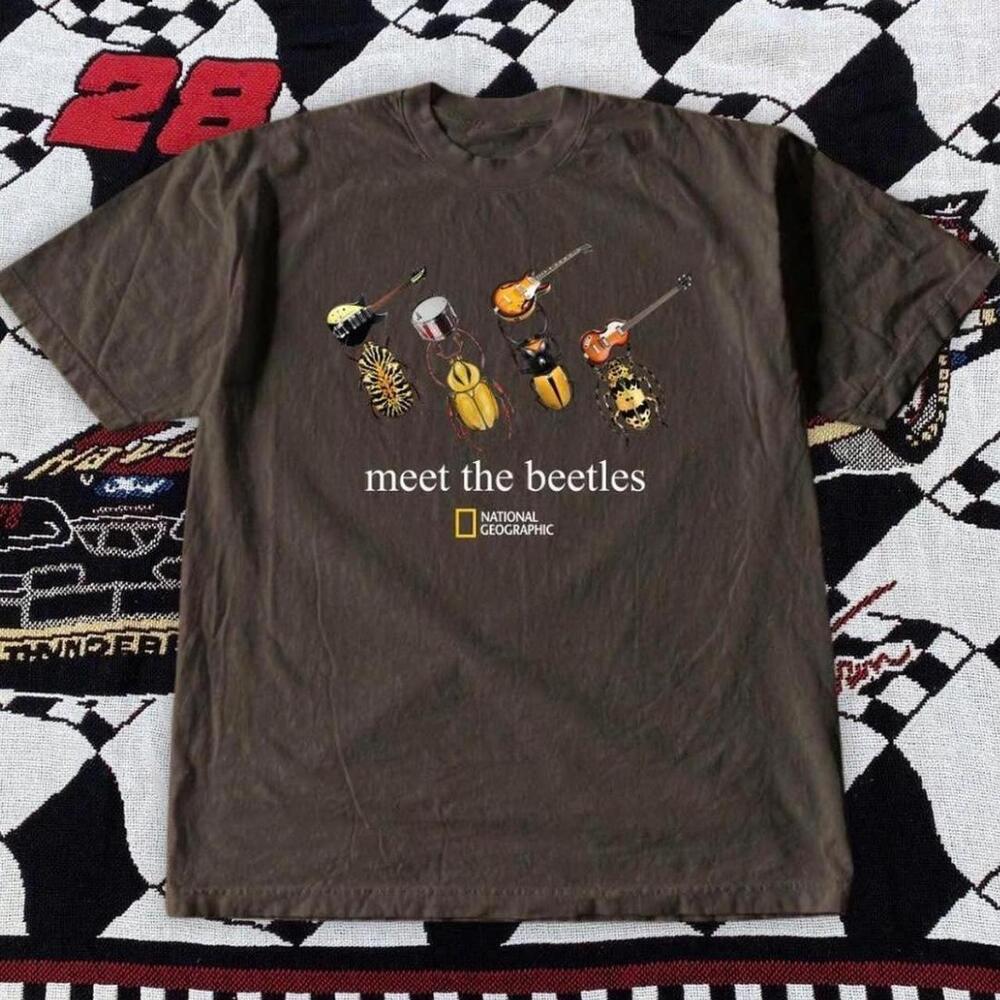 Gildan Men Brown T-Shirt, National Geographic Brown Beetle Tee
